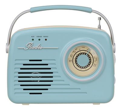 Boxa Setty Bluetooth cu Radio Retro P350 Albastru