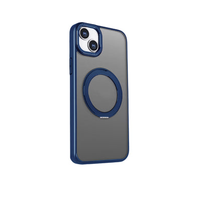 Husa Mag Ring Rotating pentru iPhone 12 / 12 Pro 6,1" Bleumarin
