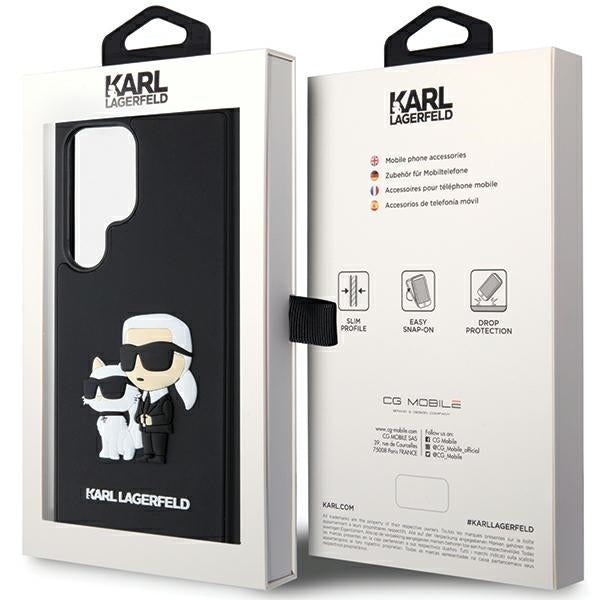 Husă pentru Samsung Galaxy S24 Ultra Karl Lagerfeld KLHCS24L3DRKCNK black HC 3D RUBBER KC NFT – Negru