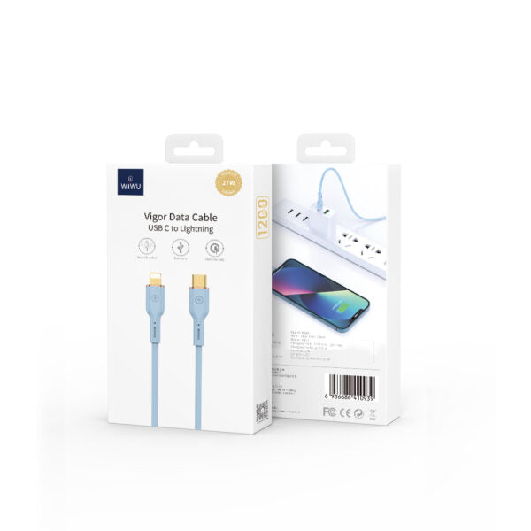 WIWU cablu YQ01 USB-C - Lightning 30W 1,2m Albastru