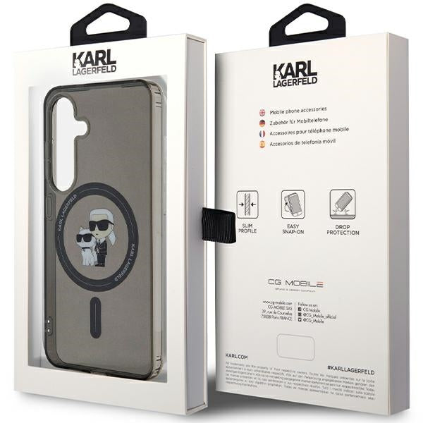 Husă pentru Samsung Galaxy S24 Karl Lagerfeld KLHMS24SHGKCNOK black HC MAGSAFE IML C – Negru