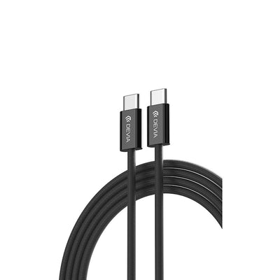 Cablu Devia Smart Ec325 PD Usb-c - Usb-c 1,0 M 60W 3A Negru