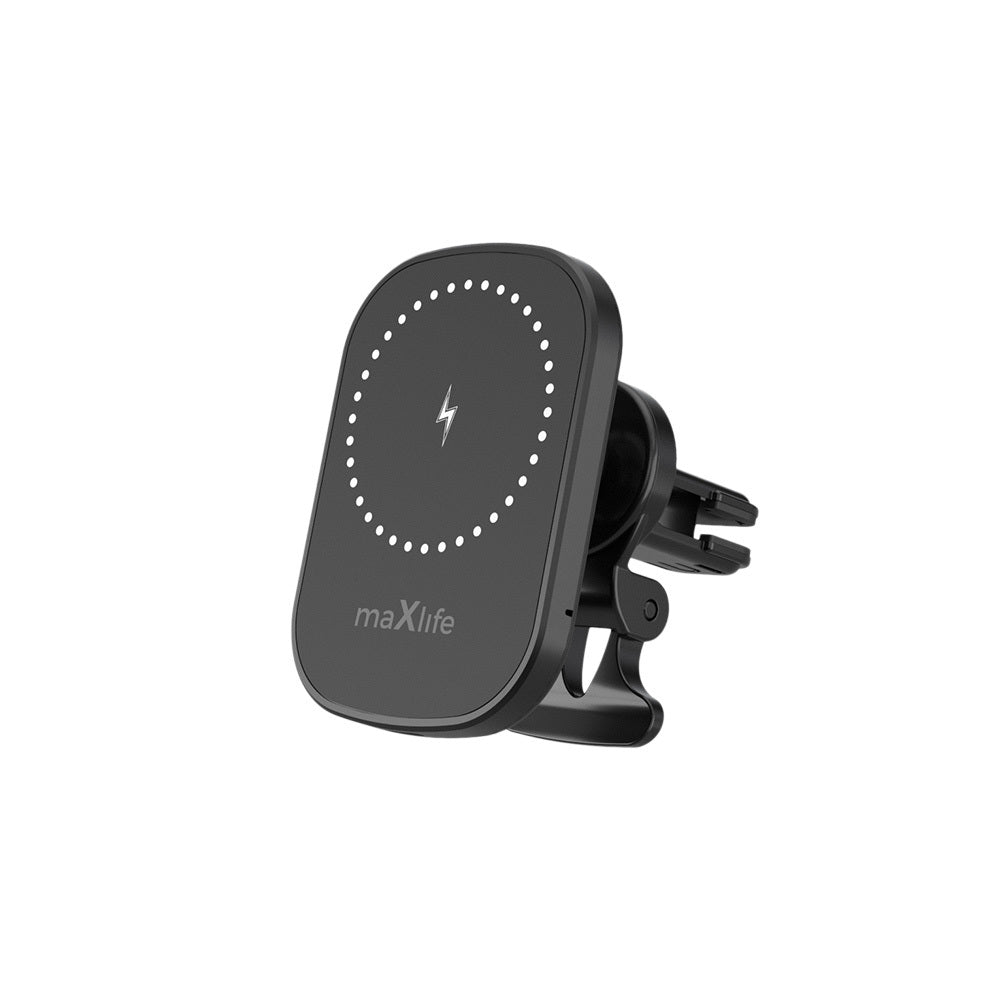 Suport auto Maxlife pentru Air Vent Mxch-16 Magnetic cu Wireless Charging Negru 15W