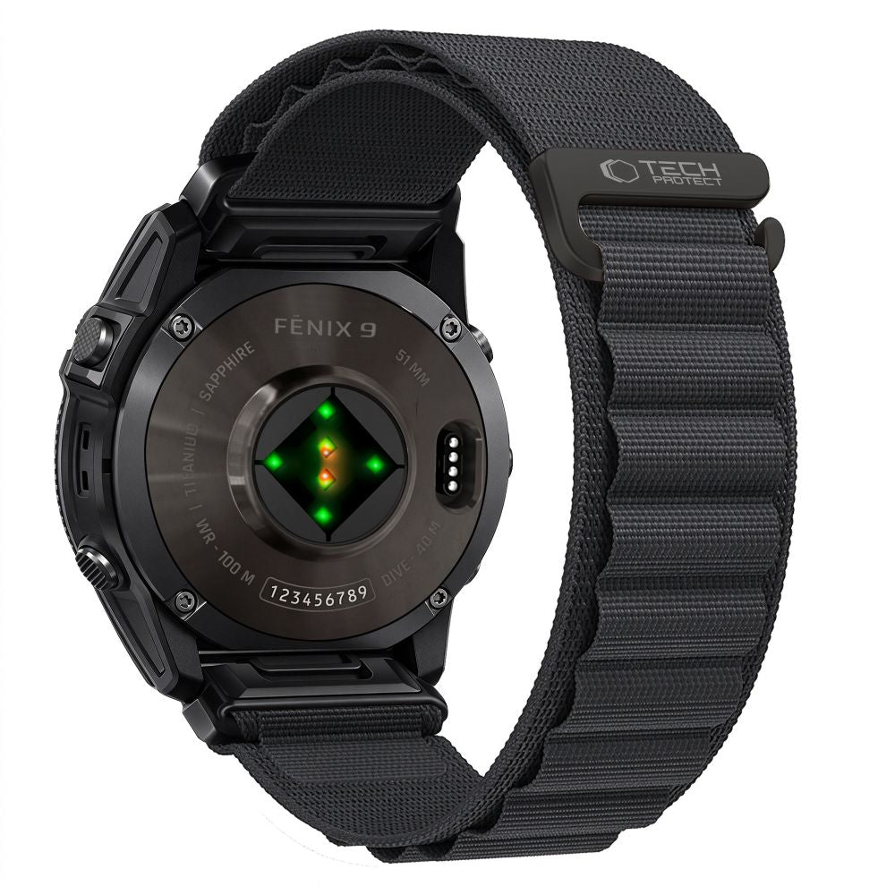 Curea Tech-protect Nylon Pro Garmin Fenix 5X / 5X Plus / 6X / 6X Pro / 7X / 8 / 8 Pro / 9 / 9 Pro (51 Mm) Negru
