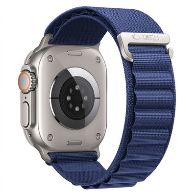 Curea Tech-protect Nylon Pro Apple Watch 8 / 9 / 10 / 11 / 12 / SE / Ultra (44 / 45 / 46 / 49 Mm) Bleumarin