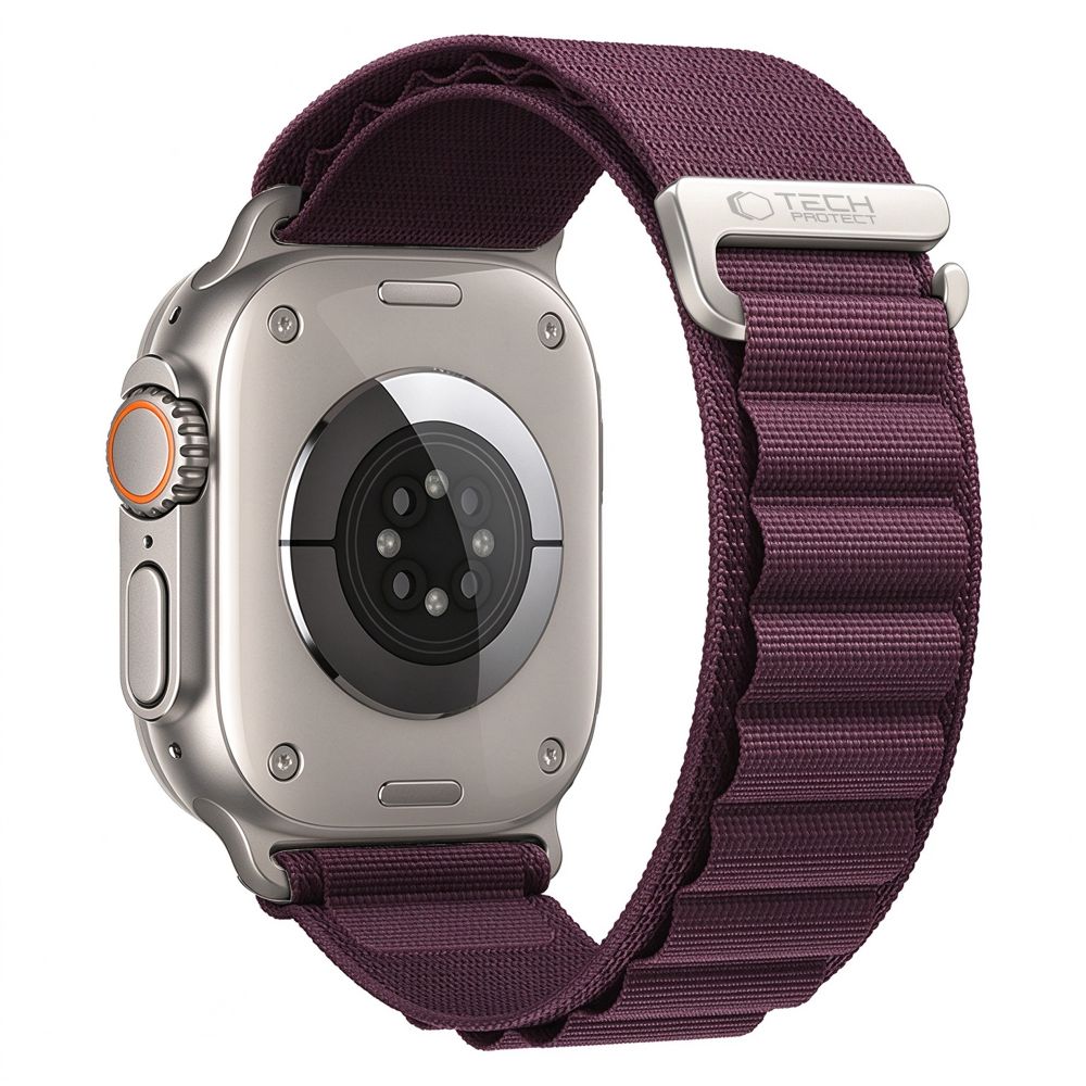 Curea Tech-protect Nylon Pro Apple Watch 8 / 9 / 10 / 11 / 12 / SE / Ultra (44 / 45 / 46 / 49 Mm) Deep Burgundy