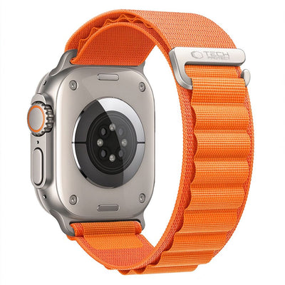 Curea Tech-protect Nylon Pro Apple Watch 8 / 9 / 10 / 11 / 12 / SE / Ultra (44 / 45 / 46 / 49 Mm) Portocaliu
