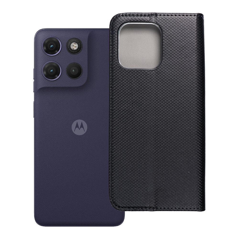 Husa Flip pentru Motorola G17 Power Smart Book Negru