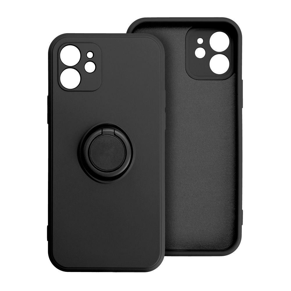 Husa Silicone Ring pentru iPhone 16 PRO MAX Negru