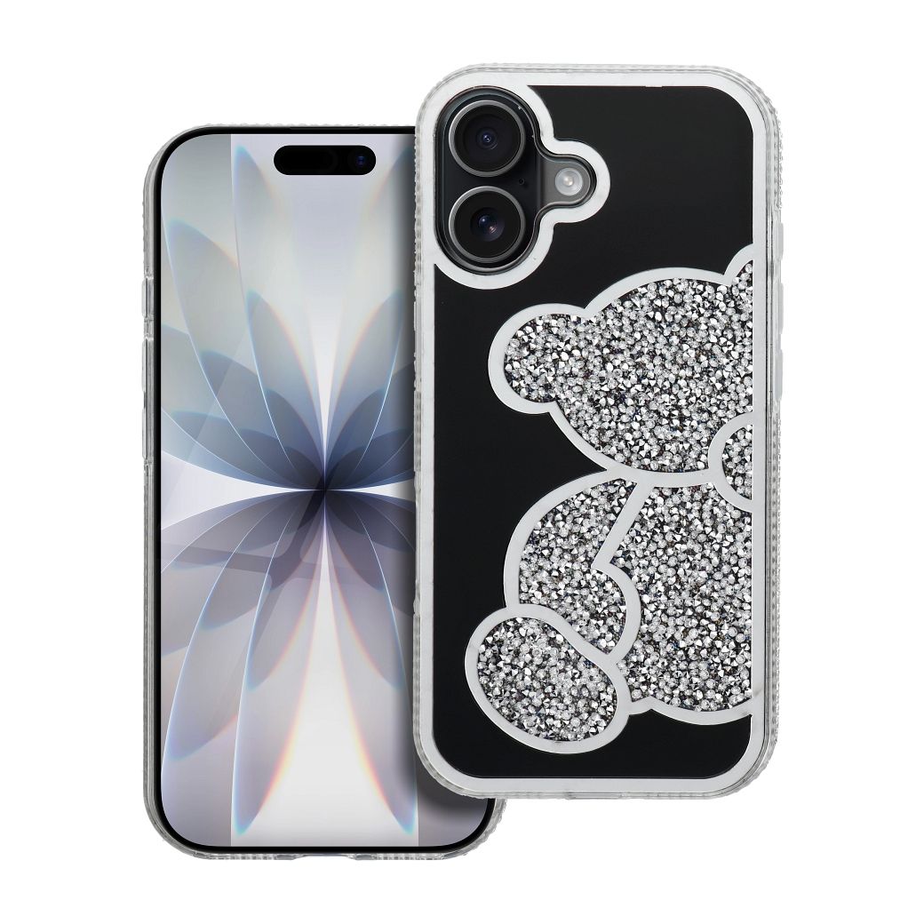 Husa Teddy Bear pentru iPhone 17 Argintiu