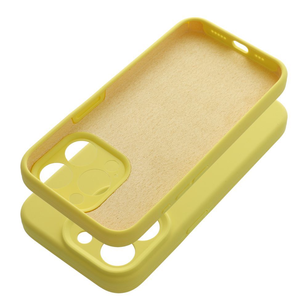 Husa pentru iPhone 16 PRO MAX Silicone 2mm (Camera Protection) Galben
