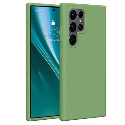 Husa Etteri Silicone pentru Samsung Galaxy S24 Ultra Verde deschis