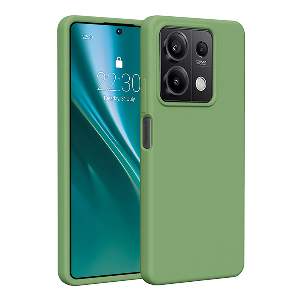 Husa Etteri Silicone pentru Xiaomi Redmi Note 13 5G Verde deschis