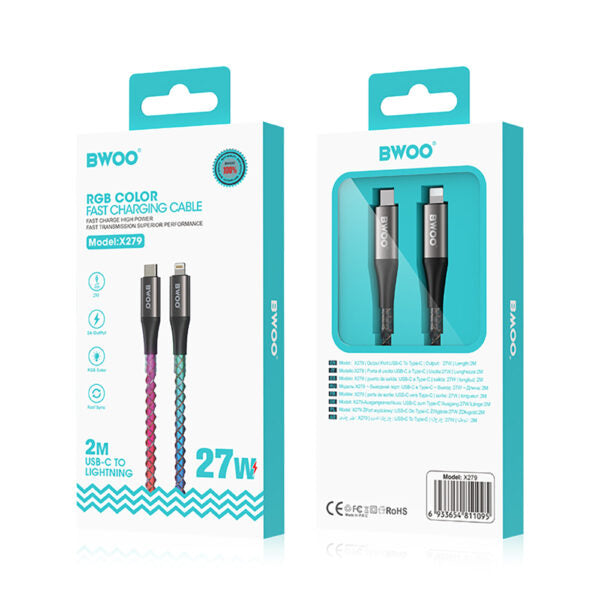 BWOO cablu USB-C - Lightning 1m 27W X279C-L