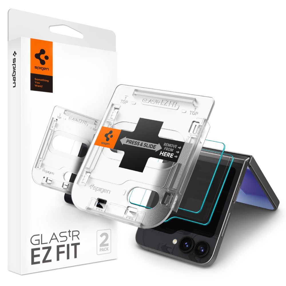 Folie Spigen sticla Glas.tr "EZ Fit" 2-Pack Galaxy Z Flip 6 Transparent