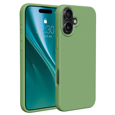 Husa Etteri Silicone pentru iPhone 16 6,1" Verde deschis
