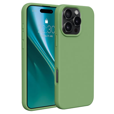 Husa Etteri Silicone pentru iPhone 16 Pro Max 6,9" Verde deschis