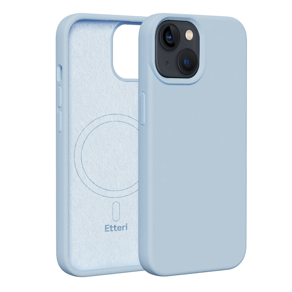 Husa Etteri Silicone Mag pentru iPhone 14 6,1" Albastru deschis