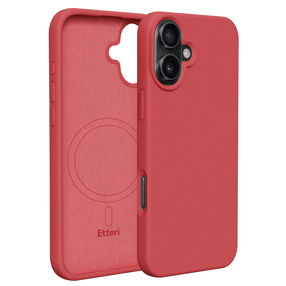 Husa Etteri Silicone Mag pentru iPhone 16 Plus 6,7" Raspberry