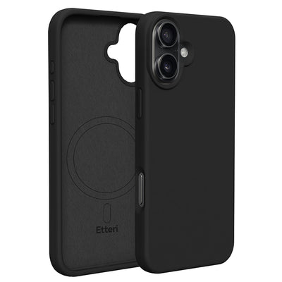 Husa Etteri Silicone Mag pentru iPhone 16 6,1" Negru