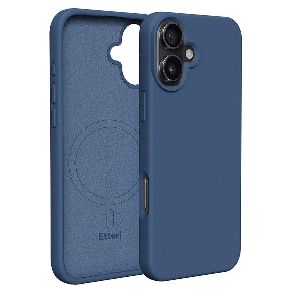 Husa Etteri Silicone Mag pentru iPhone 16 6,1" Albastru inchis