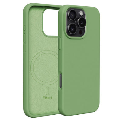 Husa Etteri Silicone Mag pentru iPhone 16 Pro Max 6,9" Verde deschis