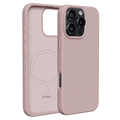 Husa Etteri Silicone Mag pentru iPhone 16 Pro 6,3" Roz deschis