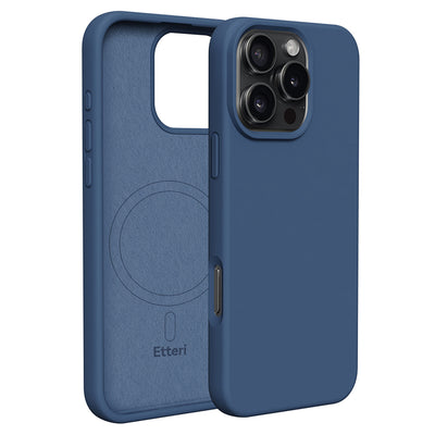 Husa Etteri Silicone Mag pentru iPhone 16 Pro 6,3" Albastru inchis