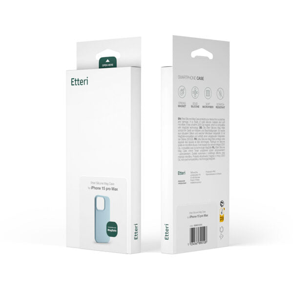 Etteri Silicone Mag case for iPhone 16 Pro Max 6,9" light blue