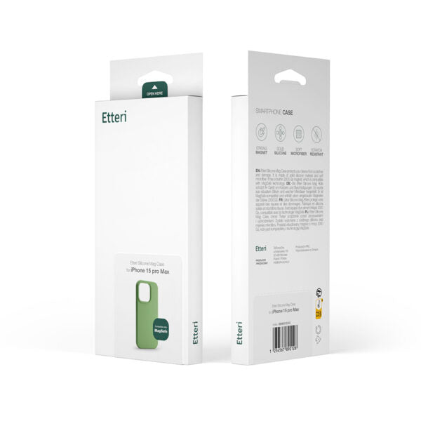 Etteri Silicone Mag case for iPhone 14 6,1" light green
