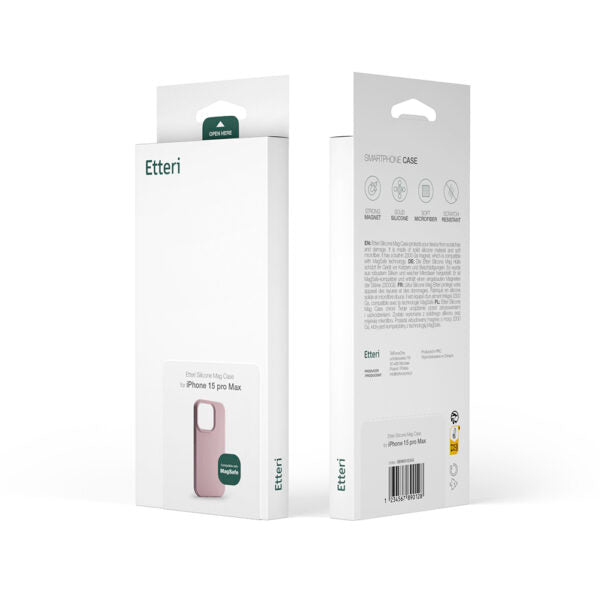 Etteri Silicone Mag case for iPhone 16 Pro Max 6,9" light pink