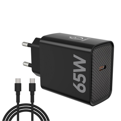 Cablu Rebeltec H1065 Incarcator priza 65W cu Usb-c To Usb-c 2m Negru
