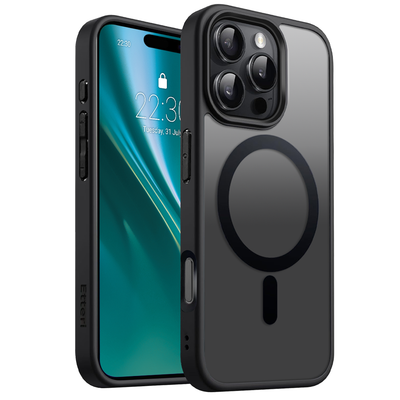 Husa Etteri Matt Mag pentru iPhone 16 Pro 6,3" Negru