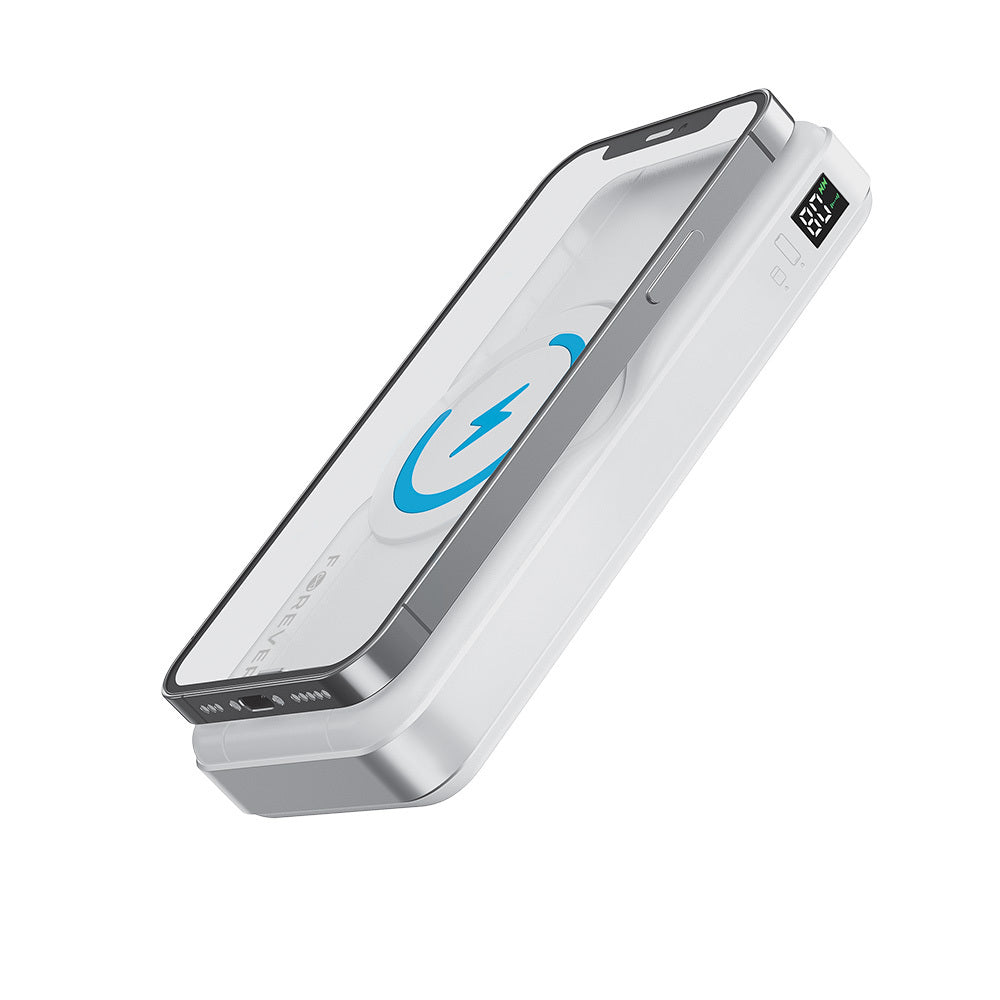 Acumulator extern Forever Wireless Matb-300 10000 Mah Magnetic 3in1 Alb