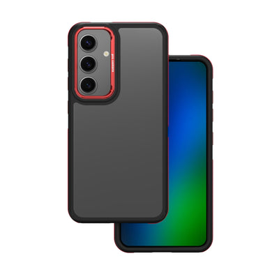 Husa Crystal Negru pentru Samsung Galaxy S25 Plus Rosu