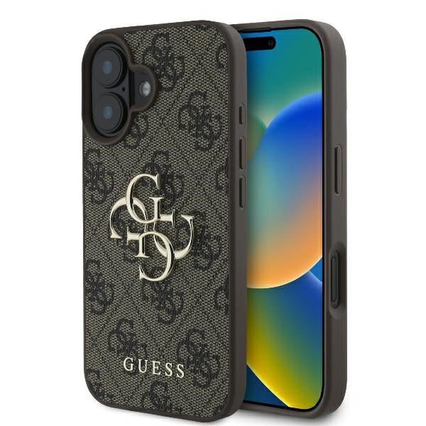 Husa Guess pentru iPhone 16 6,1" Guhcp16s4gmgbr 4G Big Logo Maro