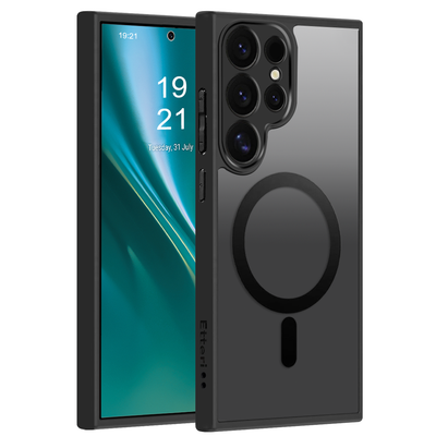 Husa Etteri Matt Mag pentru Samsung Galaxy S24 Ultra Negru