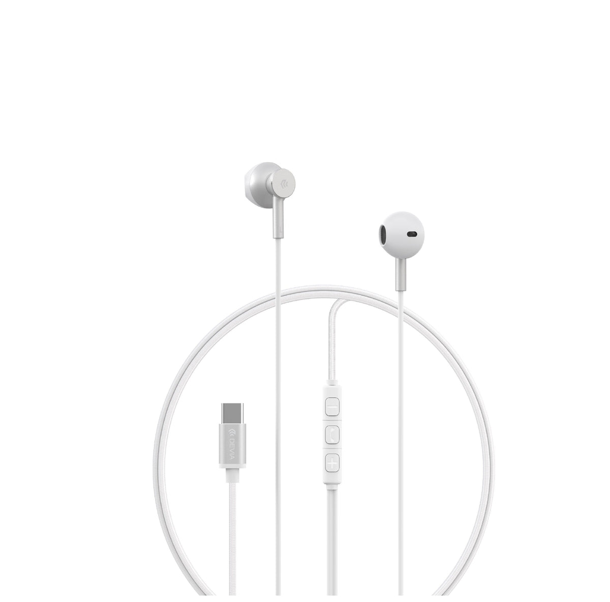 Casti Devia Wired Smart M2 Digital Metal Usb-c Argintiu