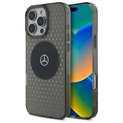 Husa Mercedes pentru iPhone 16 Pro 6,3" Mehmp16l23hcpk Hardcase MB Star Pattern Negru