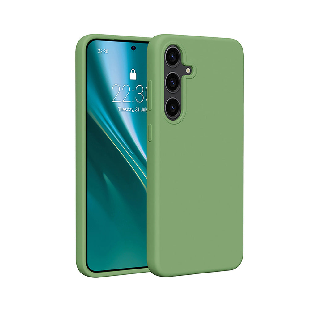Husa Etteri Silicone pentru Samsung Galaxy S25 Plus Verde deschis