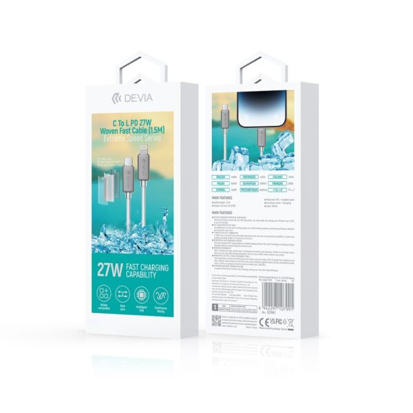 Încărcător magnetic inductiv Devia Kintone USB 1,0 m alb pentru Apple Watch