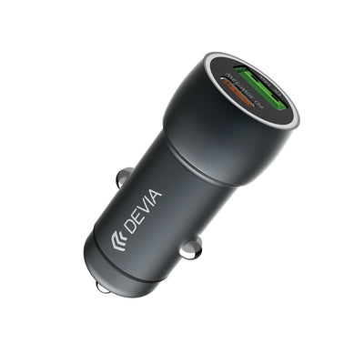 Incarcator auto Devia Extreme PD QC 3.0 30W + 18W 1x USB 1x Usb-c Deep Gri