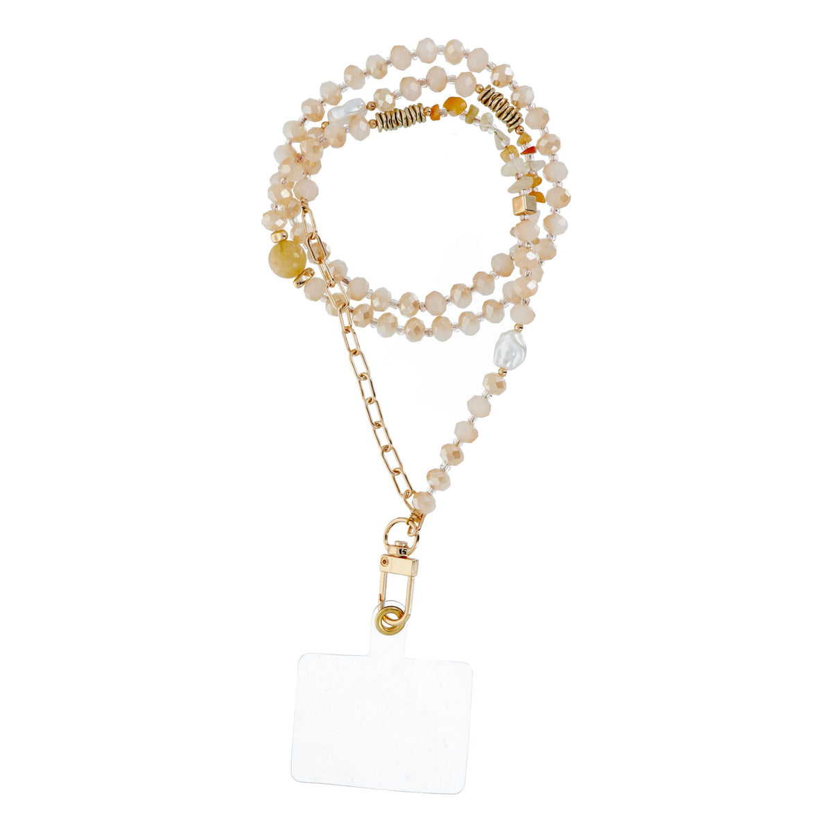 Husa Stone Phone Lanyard, Phone Pendant / Cord Length 82cm (41cm In The Loop) / On Neck - Portocaliu