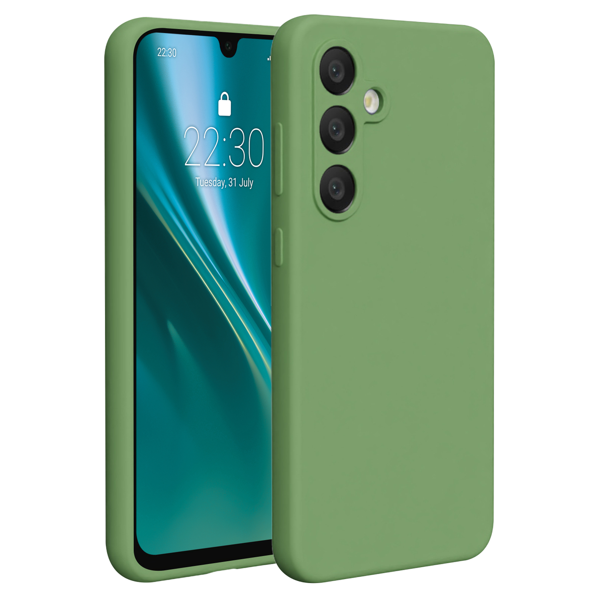 Husa Etteri Silicone pentru Samsung Galaxy S24 FE Verde deschis
