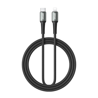 Cablu BWOO Braided Usb-c - Lightning 2m 30W Negru