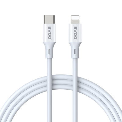 Cablu BWOO X283cl Usb-c - Lightning 2m 27W ABS + TPE Alb