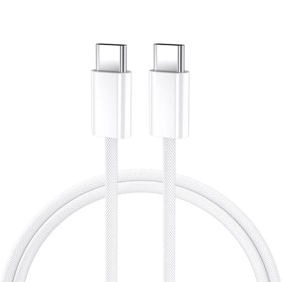Cablu BWOO Usb-c - Usb-c 2m 60W Alb X284 (iPhone 18 / 17 / 16 / 15)