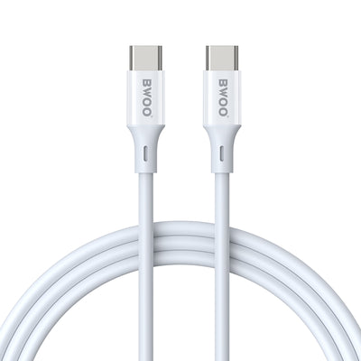 Cablu BWOO X282cc Usb-c - Usb-c 2m 65W ABS + TPE Alb