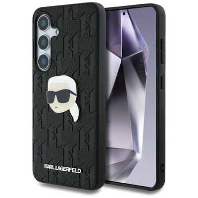 Husa Karl Lagerfeld HC PU Monogram K. Head Pin pentru Samsung Galaxy S25 Plus Negru