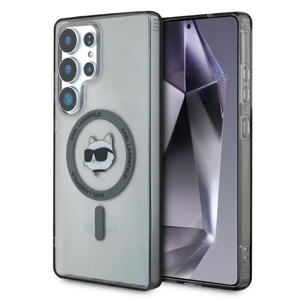 Husa Karl Lagerfeld HC Magnetic IML Metal Choupette Head pentru Samsung Galaxy S25 Ultra Negru
